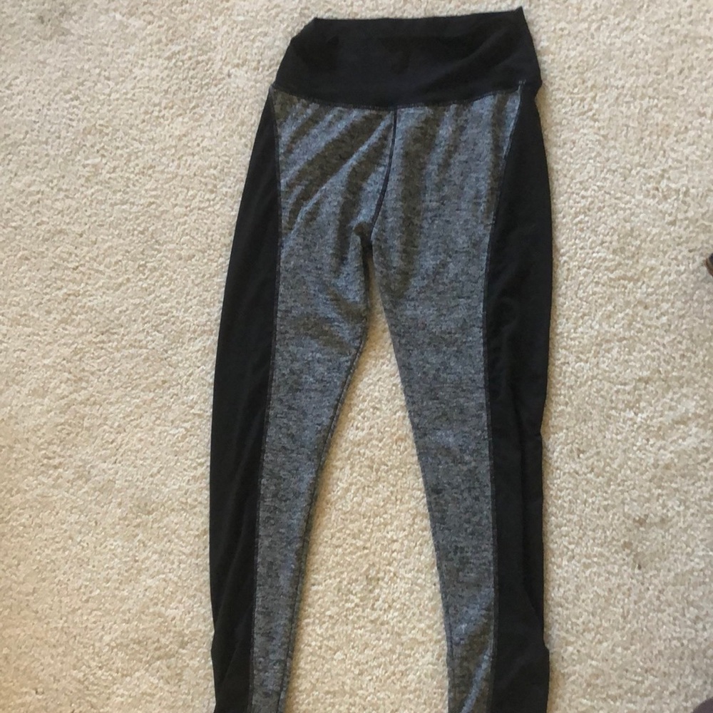 Grey and black workout leggings